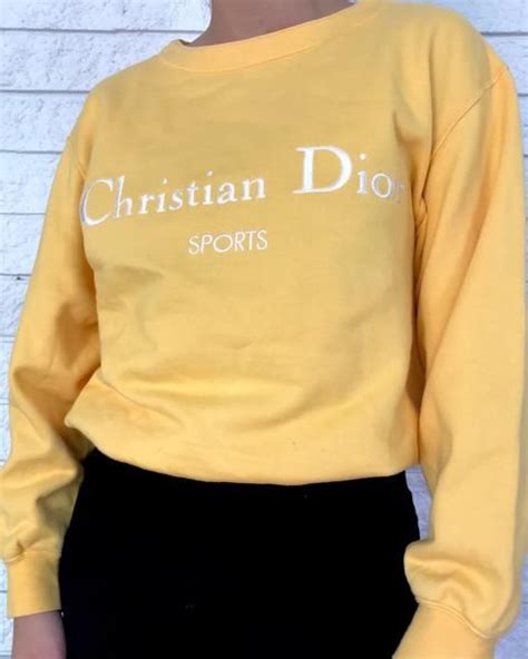 dior yellow sweatshirt|christian dior sweatshirt women.